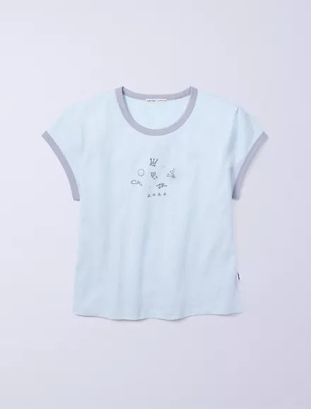 정국 베이비 블루 베이비 티